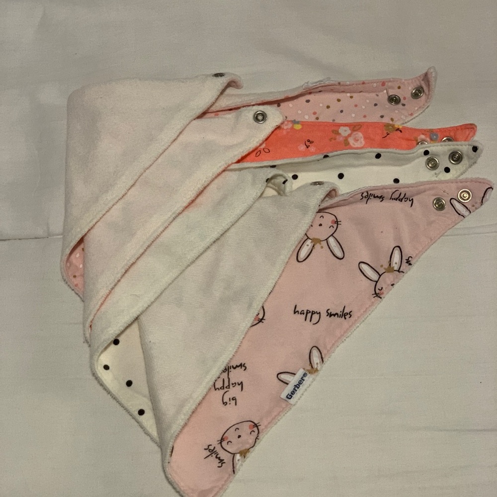 Bandana Bibs with Bunny Print